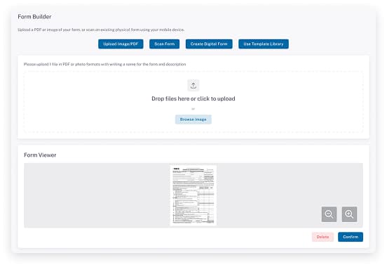 Create or Upload a Form